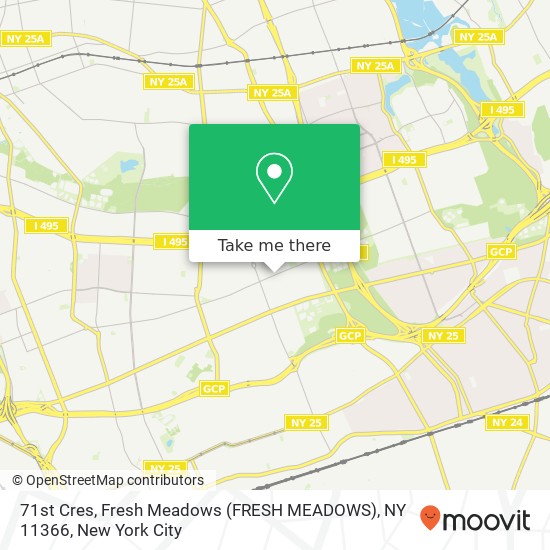 Mapa de 71st Cres, Fresh Meadows (FRESH MEADOWS), NY 11366