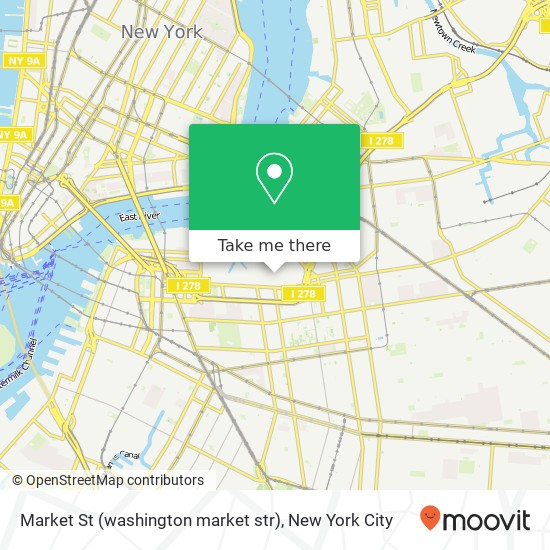 Mapa de Market St (washington market str), Brooklyn, NY 11205