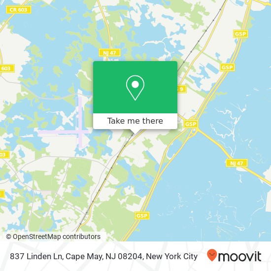 837 Linden Ln, Cape May, NJ 08204 map