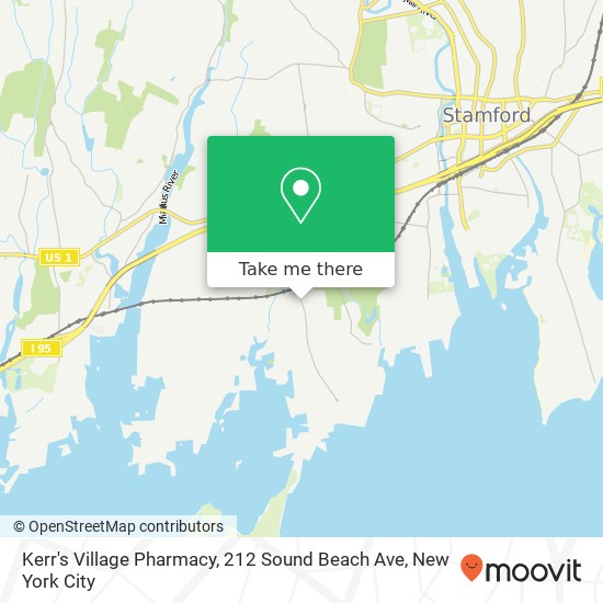 Kerr's Village Pharmacy, 212 Sound Beach Ave map