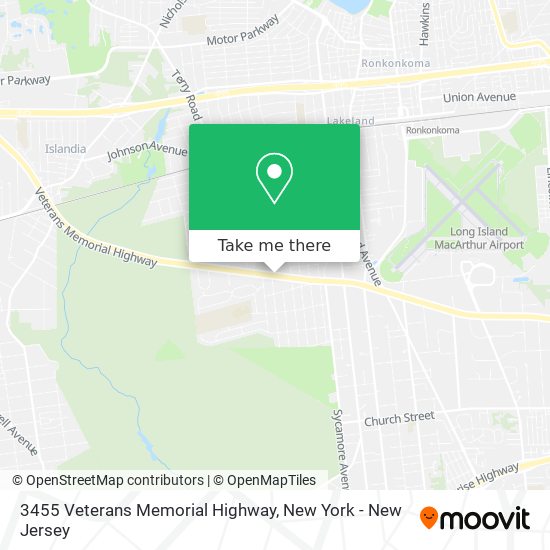 Mapa de 3455 Veterans Memorial Highway