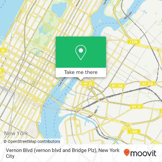 Vernon Blvd (vernon blvd and Bridge Plz), Long Island City, NY 11101 map