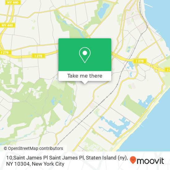 10,Saint James Pl Saint James Pl, Staten Island (ny), NY 10304 map
