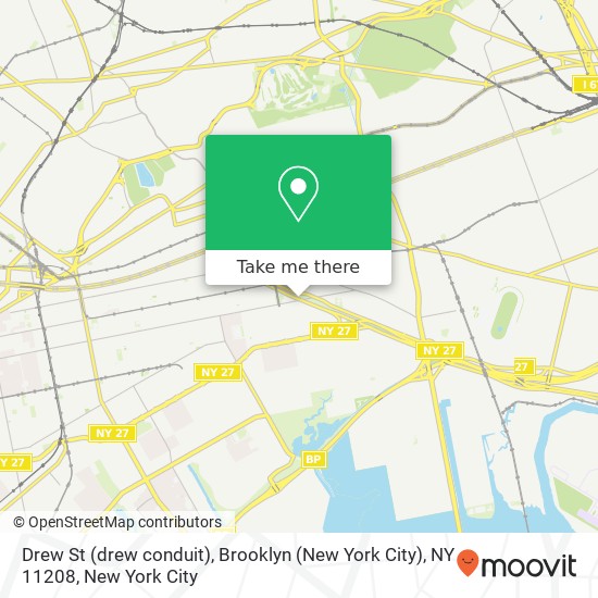 Drew St (drew conduit), Brooklyn (New York City), NY 11208 map