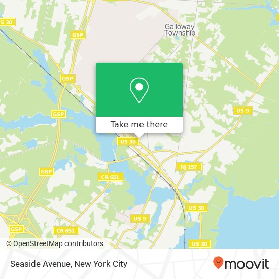 Mapa de Seaside Avenue, Seaside Ave, Absecon, NJ 08201, USA