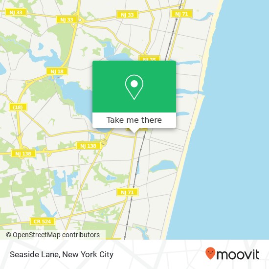 Seaside Lane, Seaside Ln, Belmar, NJ 07719, USA map