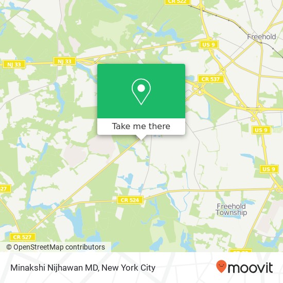 Mapa de Minakshi Nijhawan MD, 1000 W Main St