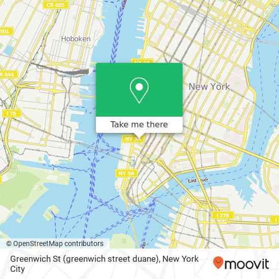 Greenwich St (greenwich street duane), New York, NY 10013 map