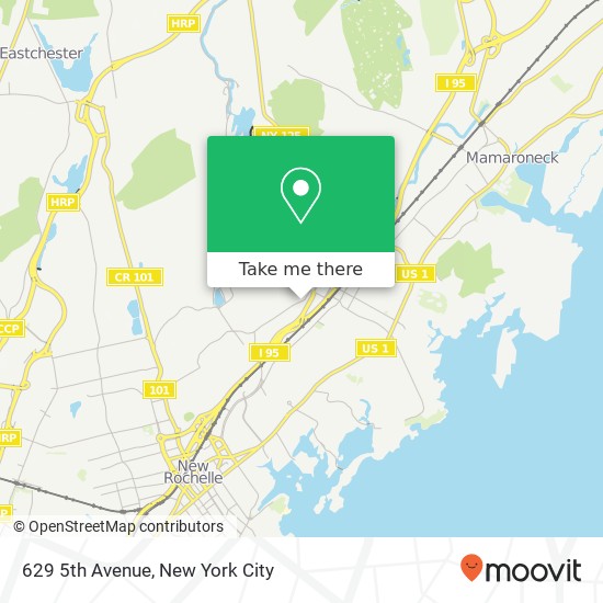 Mapa de 629 5th Avenue, 629 5th Ave, Larchmont, NY 10538, USA