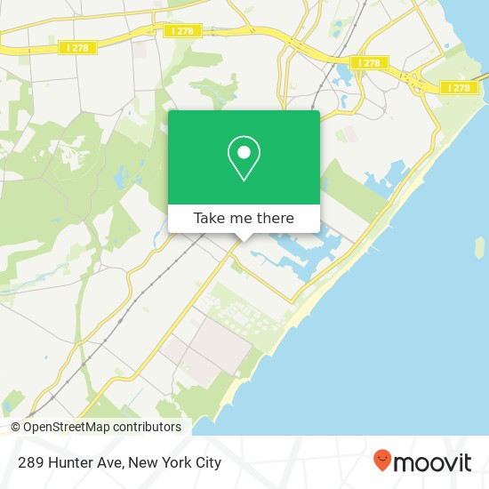Mapa de 289 Hunter Ave, Staten Island, NY 10306