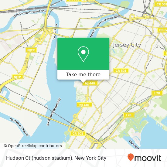 Hudson Ct (hudson stadium), Jersey City, NJ 07305 map