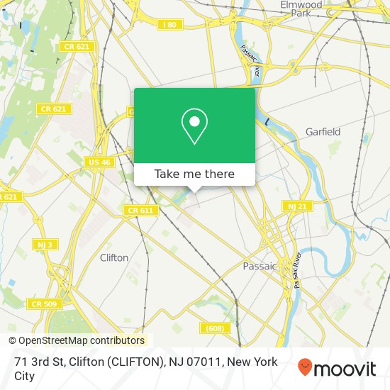 71 3rd St, Clifton (CLIFTON), NJ 07011 map