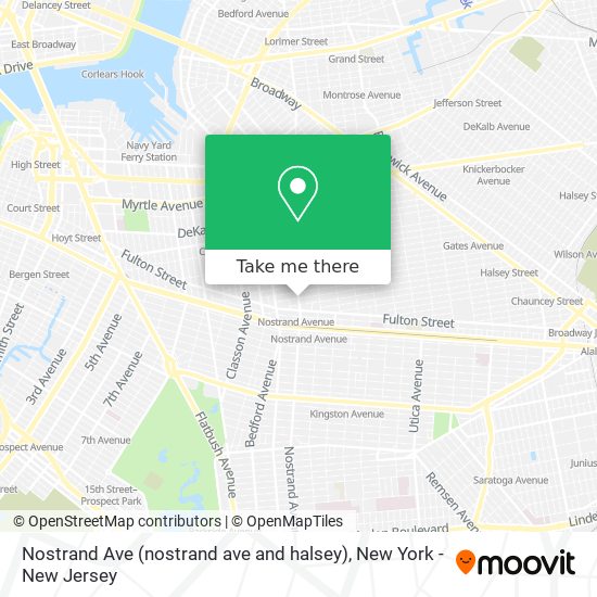 Nostrand Ave (nostrand ave and halsey) map