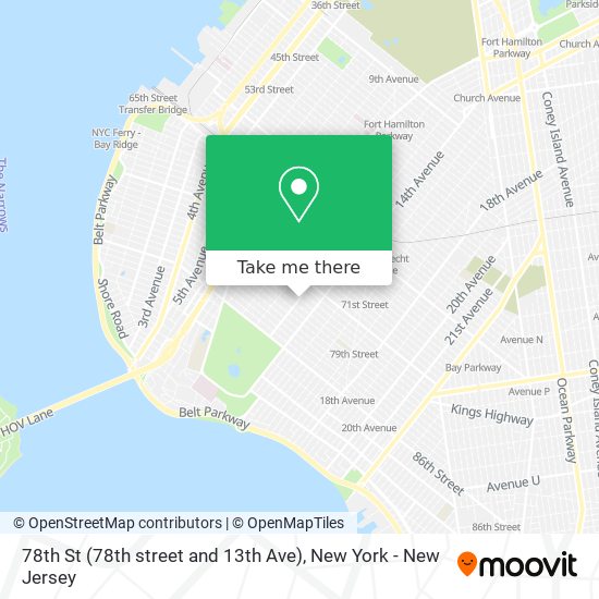 78th St (78th street and 13th Ave) map