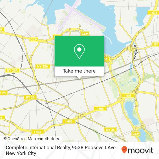 Mapa de Complete International Realty, 9538 Roosevelt Ave