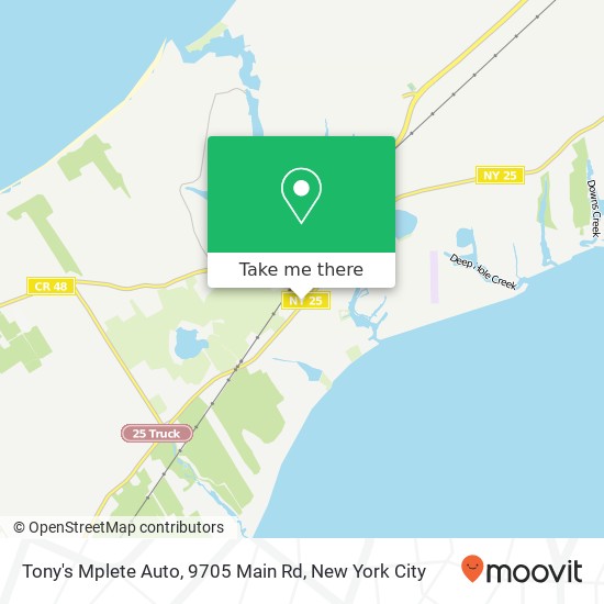 Tony's Mplete Auto, 9705 Main Rd map