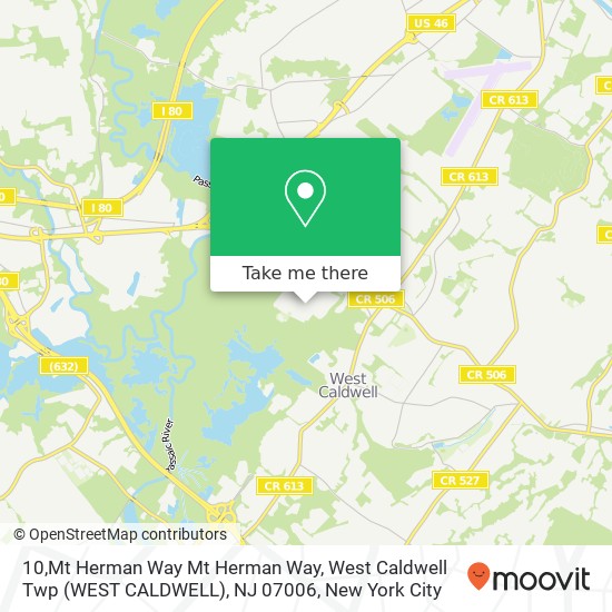 10,Mt Herman Way Mt Herman Way, West Caldwell Twp (WEST CALDWELL), NJ 07006 map