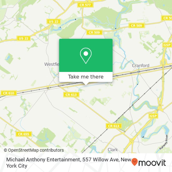 Mapa de Michael Anthony Entertainment, 557 Willow Ave