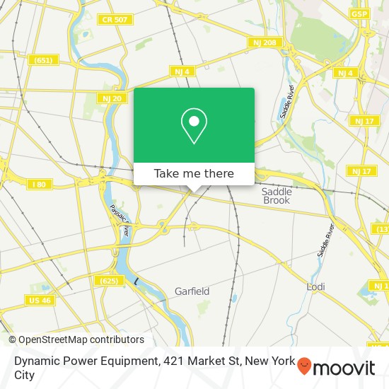 Mapa de Dynamic Power Equipment, 421 Market St