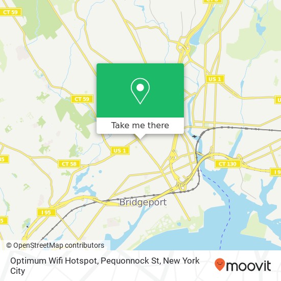 Optimum Wifi Hotspot, Pequonnock St map