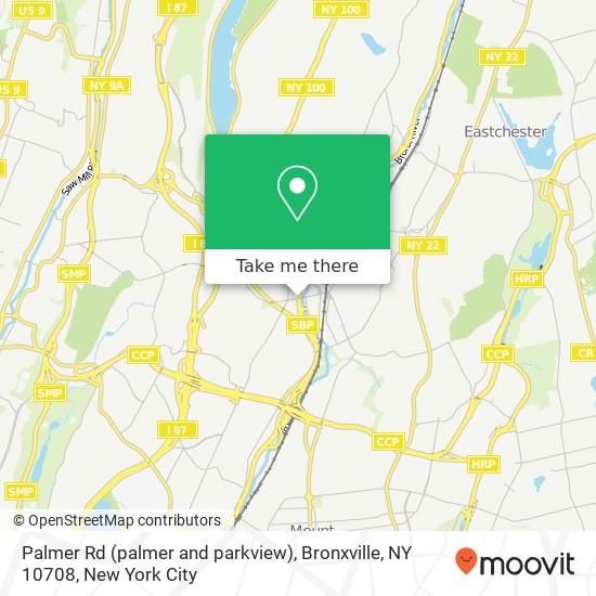 Palmer Rd (palmer and parkview), Bronxville, NY 10708 map