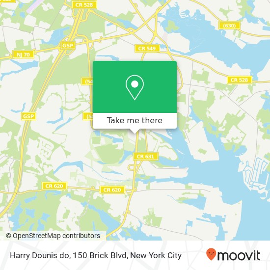 Mapa de Harry Dounis do, 150 Brick Blvd