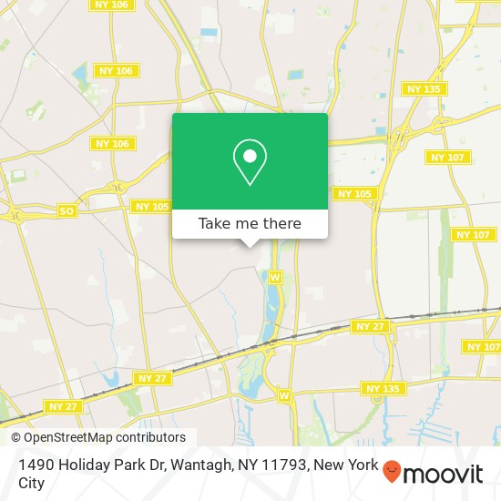 1490 Holiday Park Dr, Wantagh, NY 11793 map