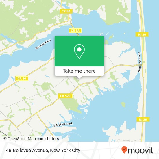 48 Bellevue Avenue map