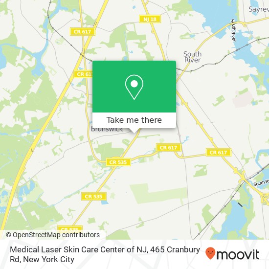 Mapa de Medical Laser Skin Care Center of NJ, 465 Cranbury Rd