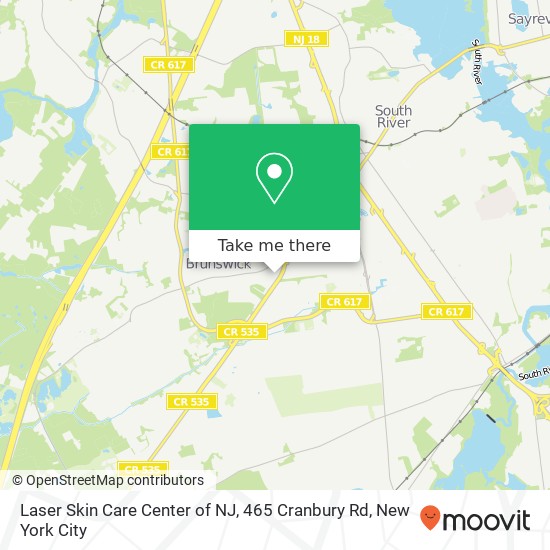 Laser Skin Care Center of NJ, 465 Cranbury Rd map
