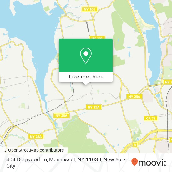 Mapa de 404 Dogwood Ln, Manhasset, NY 11030
