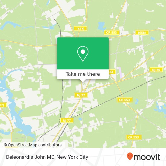 Mapa de Deleonardis John MD, 1117 Highway 77