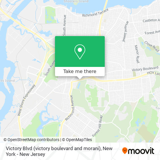 Victory Blvd (victory boulevard and morani) map