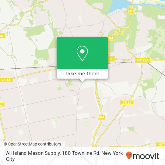 Mapa de All Island Mason Supply, 180 Townline Rd