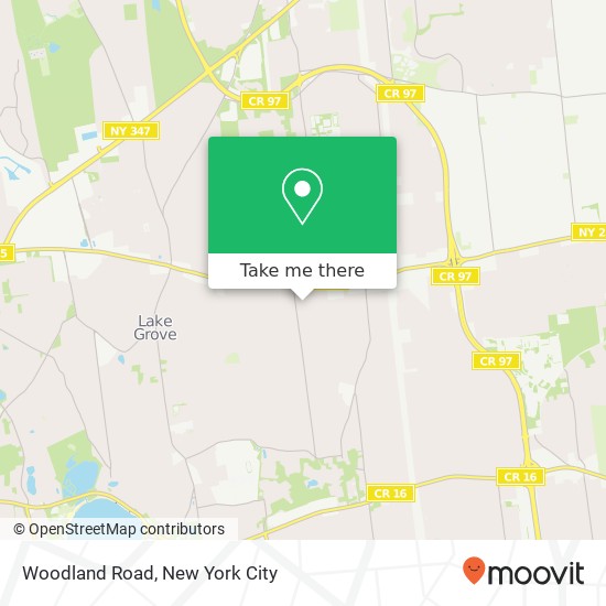 Mapa de Woodland Road, Woodland Rd, Centereach, NY 11720, USA