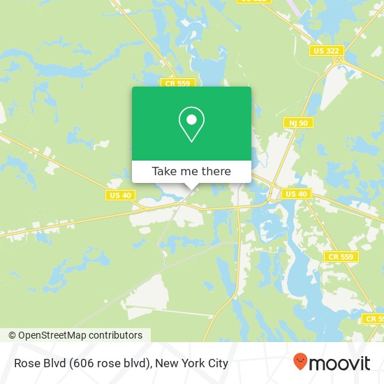 Rose Blvd (606 rose blvd), Mays Landing, NJ 08330 map