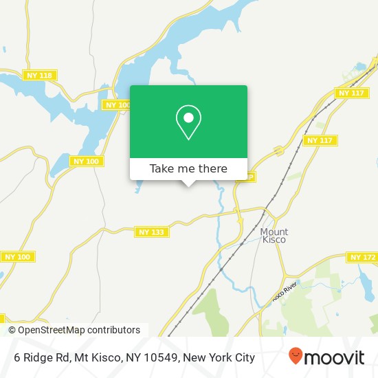 Mapa de 6 Ridge Rd, Mt Kisco, NY 10549