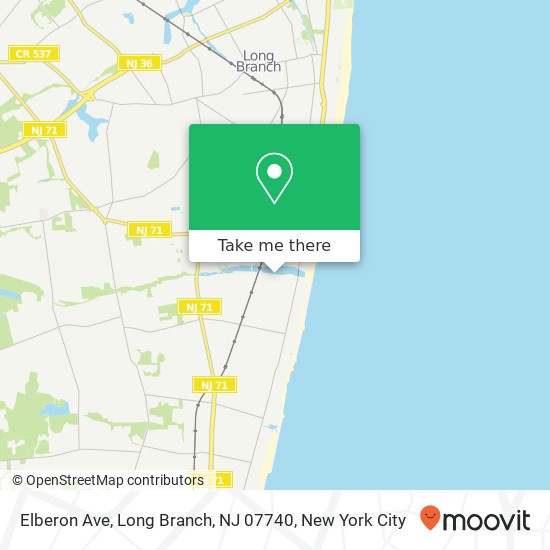 Elberon Ave, Long Branch, NJ 07740 map