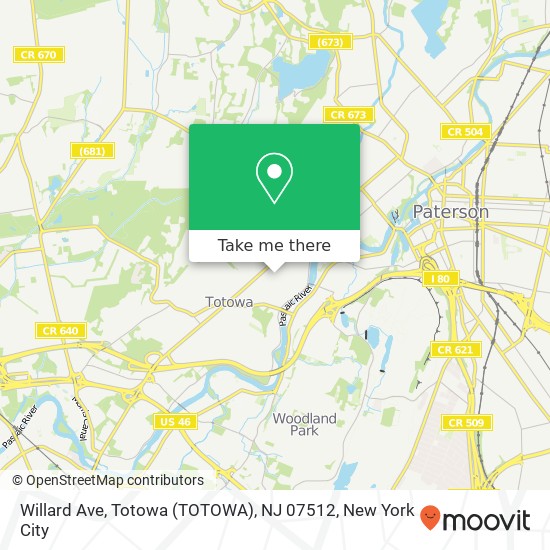 Willard Ave, Totowa (TOTOWA), NJ 07512 map