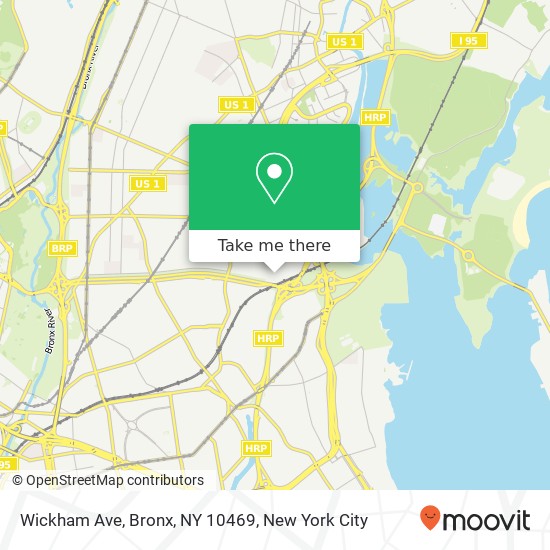 Mapa de Wickham Ave, Bronx, NY 10469