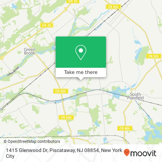 1415 Glenwood Dr, Piscataway, NJ 08854 map