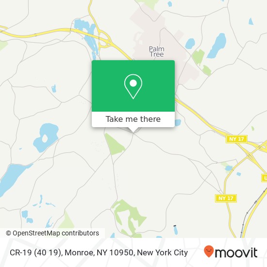 Mapa de CR-19 (40 19), Monroe, NY 10950