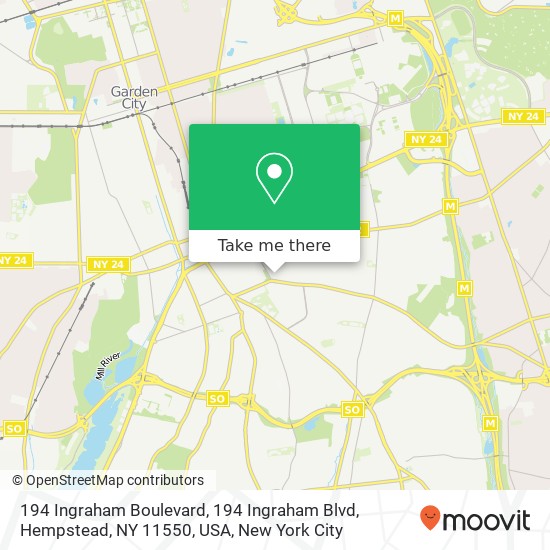 194 Ingraham Boulevard, 194 Ingraham Blvd, Hempstead, NY 11550, USA map