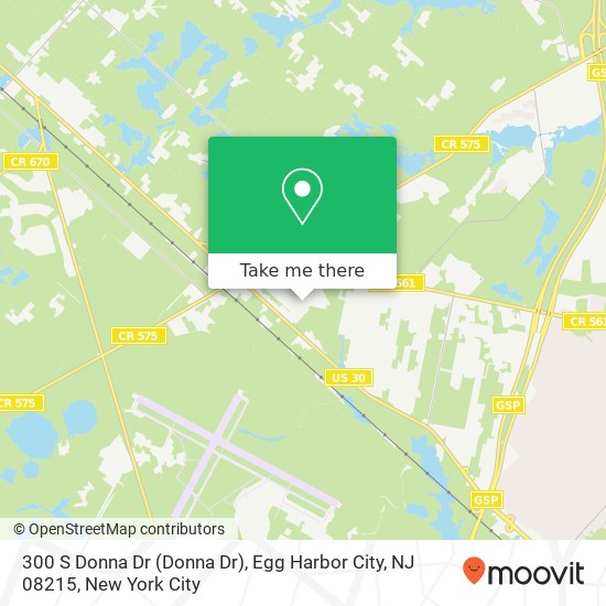 300 S Donna Dr (Donna Dr), Egg Harbor City, NJ 08215 map