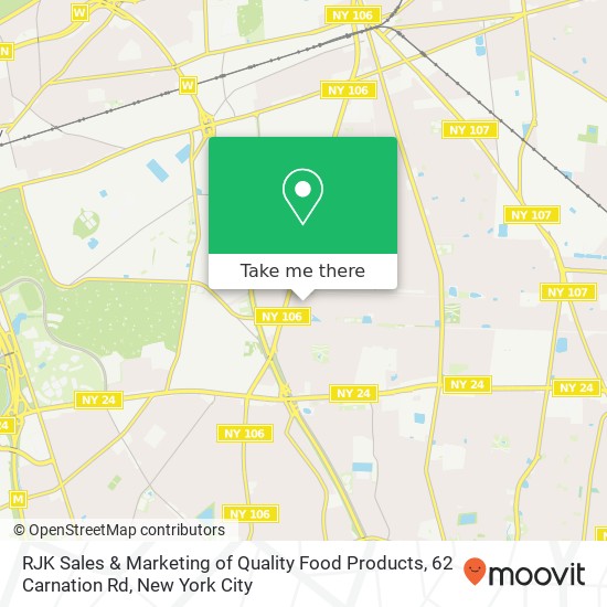 Mapa de RJK Sales & Marketing of Quality Food Products, 62 Carnation Rd