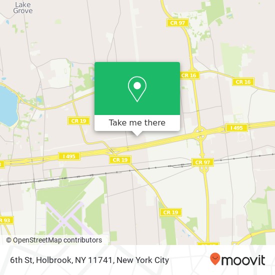 Mapa de 6th St, Holbrook, NY 11741