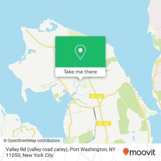 Mapa de Valley Rd (valley road carey), Port Washington, NY 11050