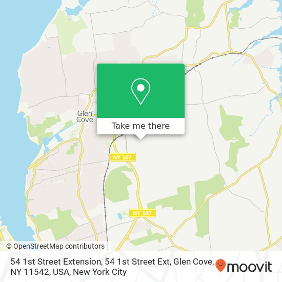 54 1st Street Extension, 54 1st Street Ext, Glen Cove, NY 11542, USA map