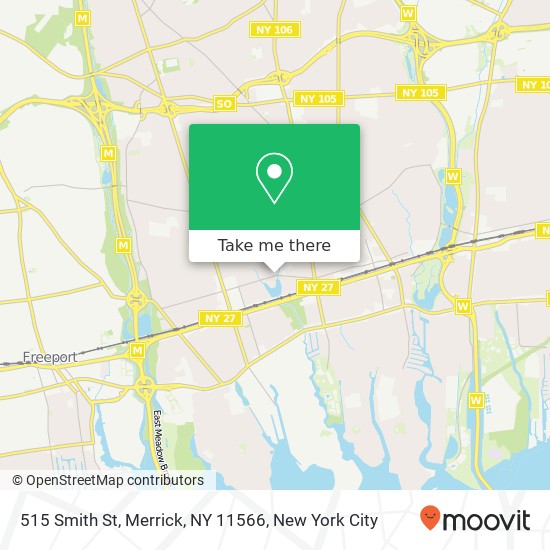 Mapa de 515 Smith St, Merrick, NY 11566
