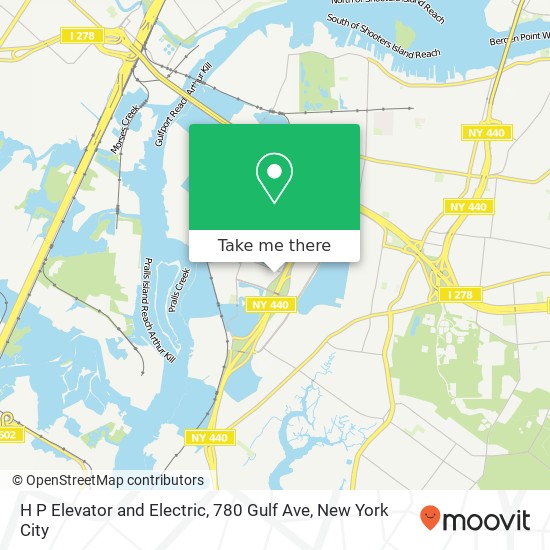 Mapa de H P Elevator and Electric, 780 Gulf Ave